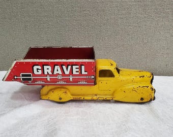 Vintage 1930's Marx Toys Pressed Steel Lumar Contractors