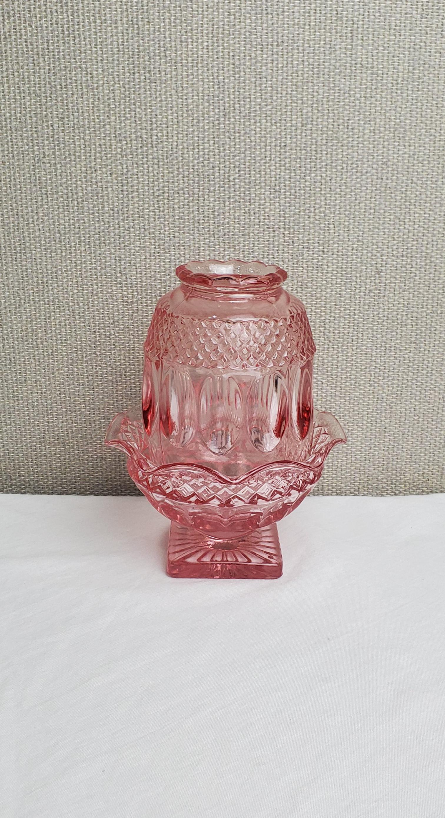 Vintage Westmoreland Wakefield Pink Glass Fairy Lamp - Etsy