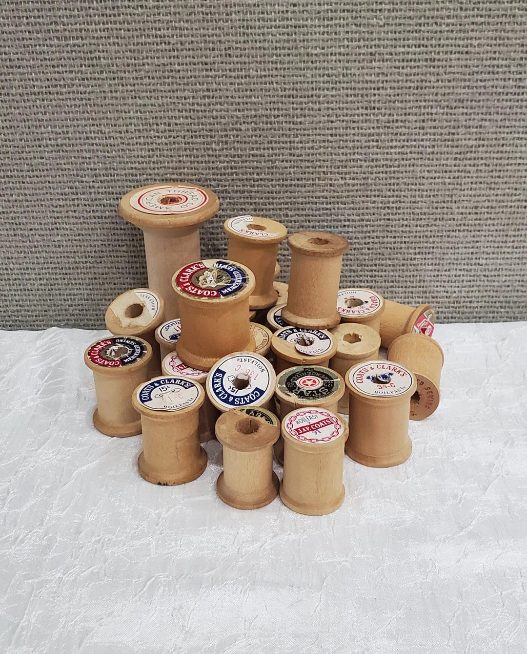 Vintage Wooden Thread Spool, Wooden Spools, Variety Pack of 24 - Etsy