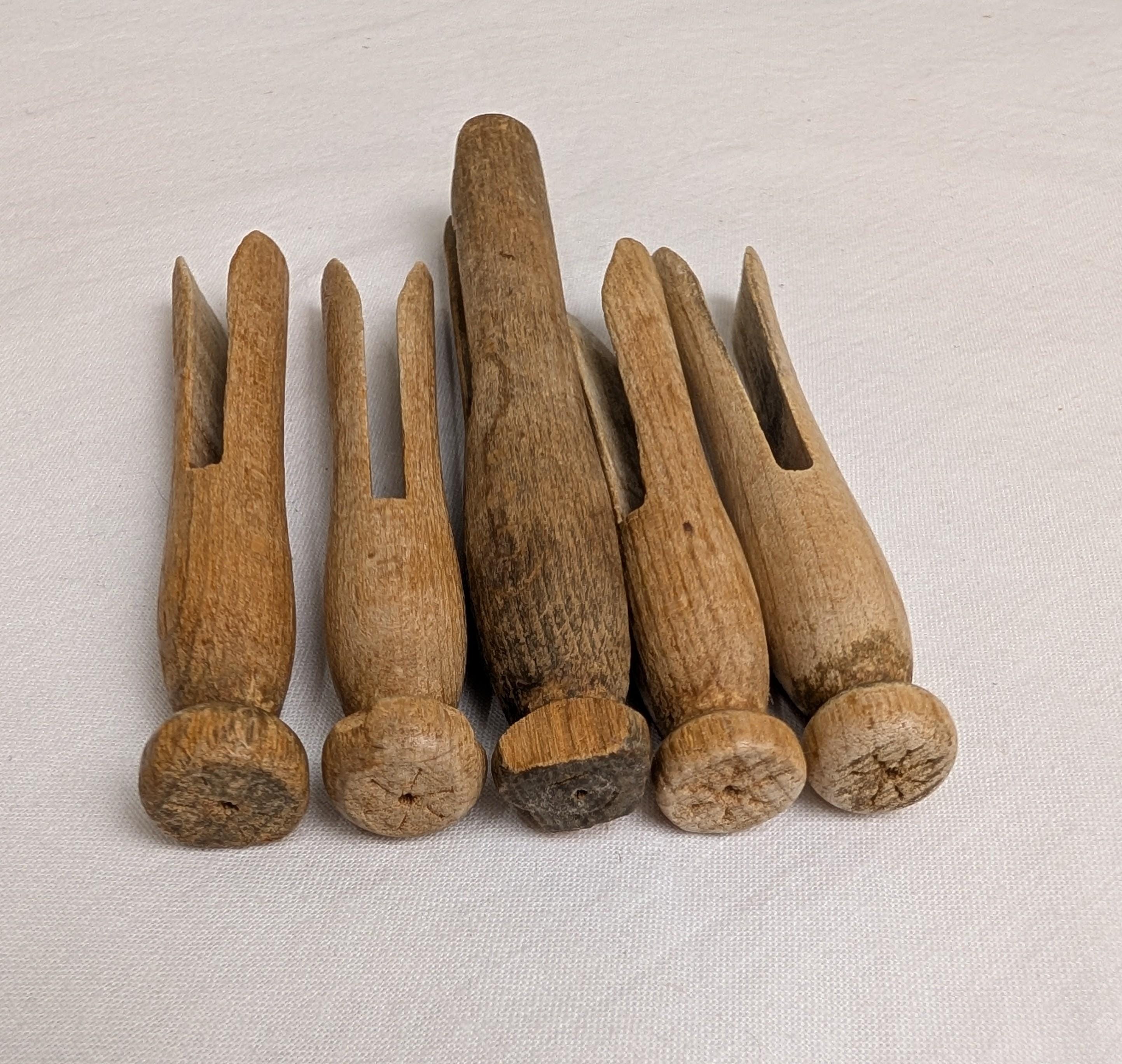 Vintage Wooden Clothespins, 5-clothespins - Etsy