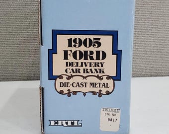 1905 Ford Servistar Delivery Car Bank: Die Cast Metal, 1/25 Scale