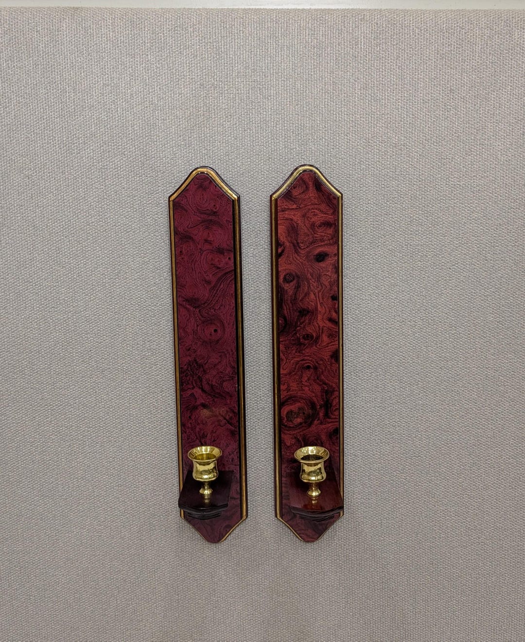 Vintage Wooden Home Interior Wall Candle Sconce, Set of 2 Scones - Etsy
