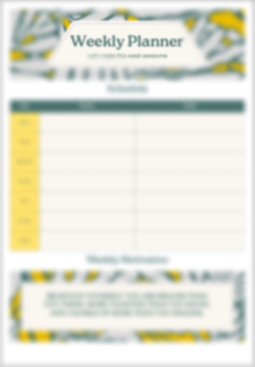 Weekly Planner, Daily Planner, Organizer, Planner, Plan My Week ...