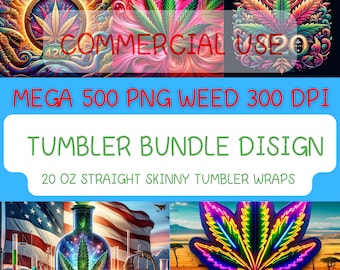 Mega Bundle Weed Tumbler Bundle Wrap, 20 oz Skinny ,Skinny Tumbler PNG  ,instant download ,sublimation design 300 DPI