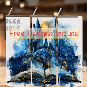 Magic World Tumbler Wrap, 20 Unzen 30 Unzen Skinny Tumbler Wrap PNG, RPG Tumbler Design, Gerade Verjüngung, Fantasy World Digitaler Download, 300 Dpi.