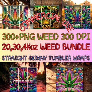 Vaso de marihuana de 20 oz con envoltorio de hoja de marihuana / Vaso de regalo de cannabis / Descarga digital para fumetas. Vaso de marihuana de 20 oz: vaso psicodélico de cannabis para regalo de fumetas. imagen 1