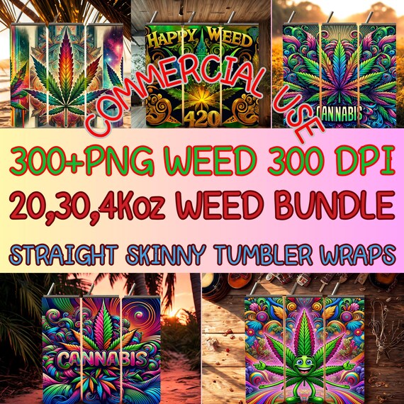 Weed Leaf 20oz Tumbler Wrap | Cannabis Gift Cup | Stoner Digital DownloadWeed Tumbler 20 oz – Trippy Cannabis Cup for Stoner Gift,bundle
