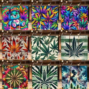 Weed Leaf Tumbler Wrap | 420 Cannabis Cup, Stoner Gift (Digital Download) image 6