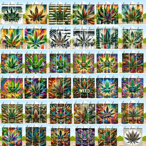 Vaso de marihuana de 20 oz con envoltorio de hoja de marihuana / Vaso de regalo de cannabis / Descarga digital para fumetas. Vaso de marihuana de 20 oz: vaso psicodélico de cannabis para regalo de fumetas. imagen 4