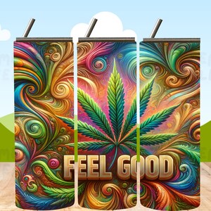 Vaso de marihuana de 20 oz con envoltorio de hoja de marihuana / Vaso de regalo de cannabis / Descarga digital para fumetas. Vaso de marihuana de 20 oz: vaso psicodélico de cannabis para regalo de fumetas. imagen 7
