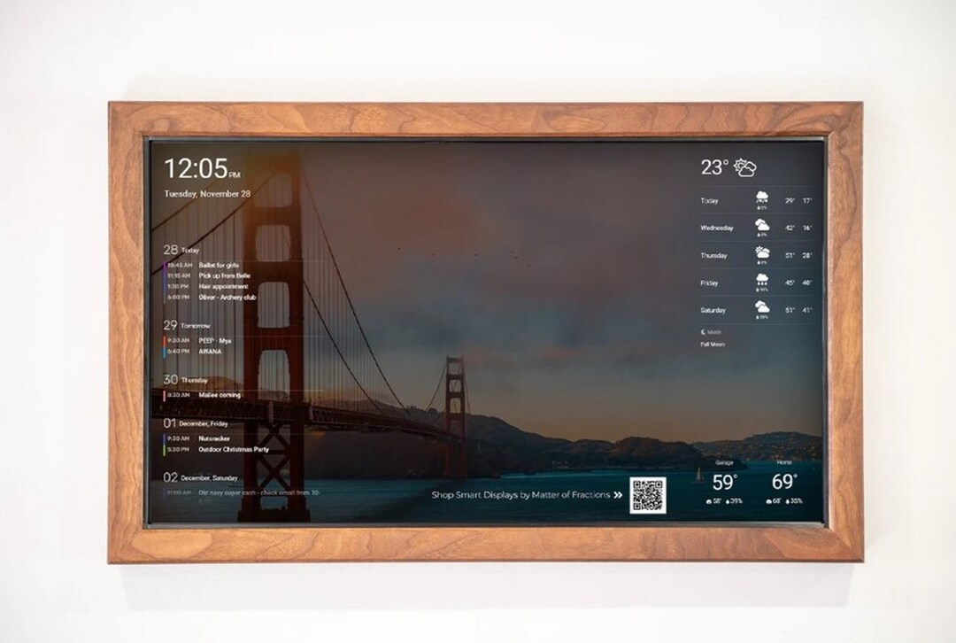 24 Digital Wall Display Smart Screen Wifi Calendar Raspberry Pi Smart