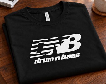 DNB Drum n Bass Shirt, Unisex EDM Graphic Tee, Streetwear Rave Outfit, Music Festival Shirt