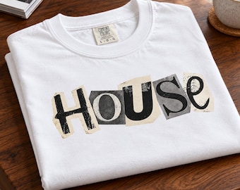 House Music Shirt, Vintage Style Collage Graphic Tee, Unisex DJ Rave T-Shirt