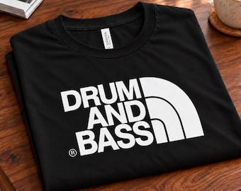 DRUM AND BASS Tee, Unisex Drum And Bass Shirt, Electronic Music Graphic Tee, Streetwear Rave Outfit, Music Festival Shirt