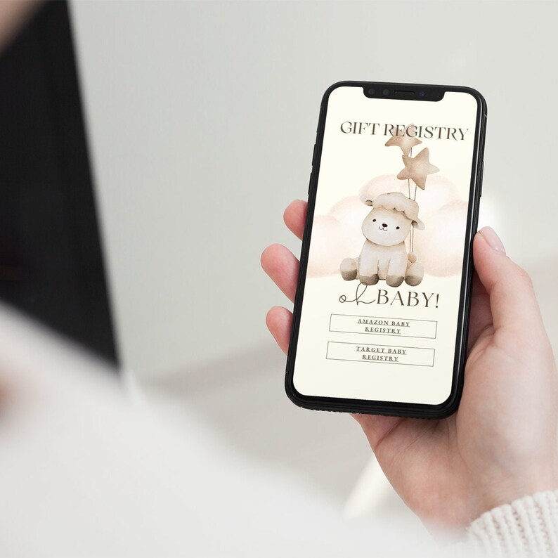 Baby Shower site Template RSVP, Gift Registry, Digital Invitation