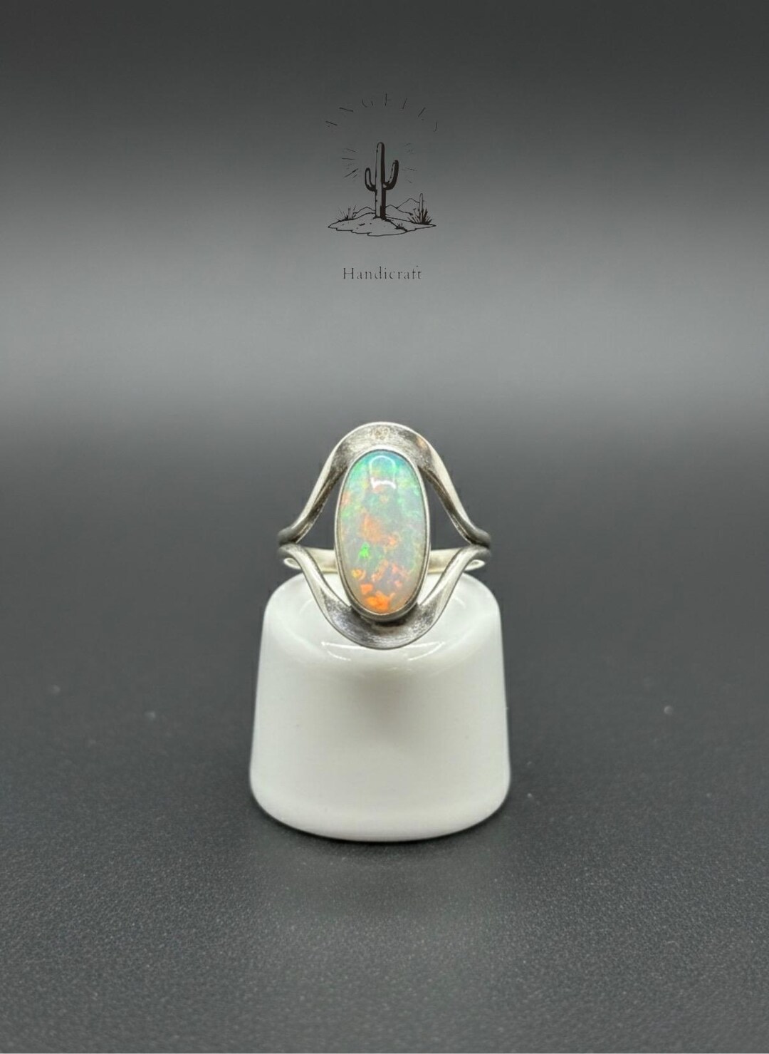 Beautiful, One of a Kind in Silver Homemade Ethiopian - Opal Ring Made ...