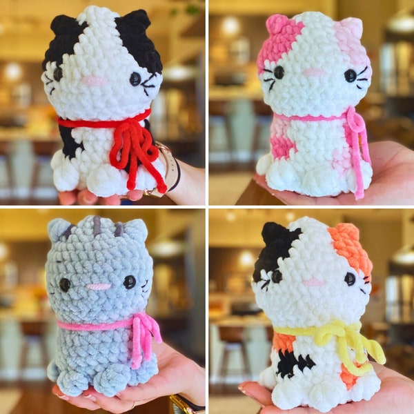 Cat Crochet Plush / Amigurumi - Calico and Solid Colors