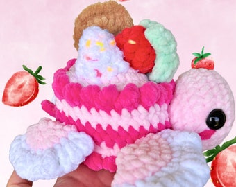 Haakpatroon cakeschildpad met toppings