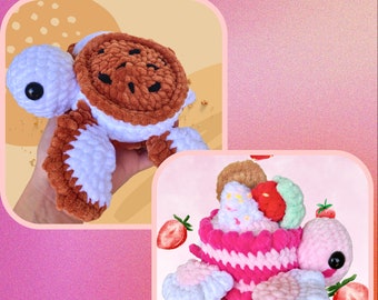 Cake and Cookie Turtle Crochet Pattern Bundle