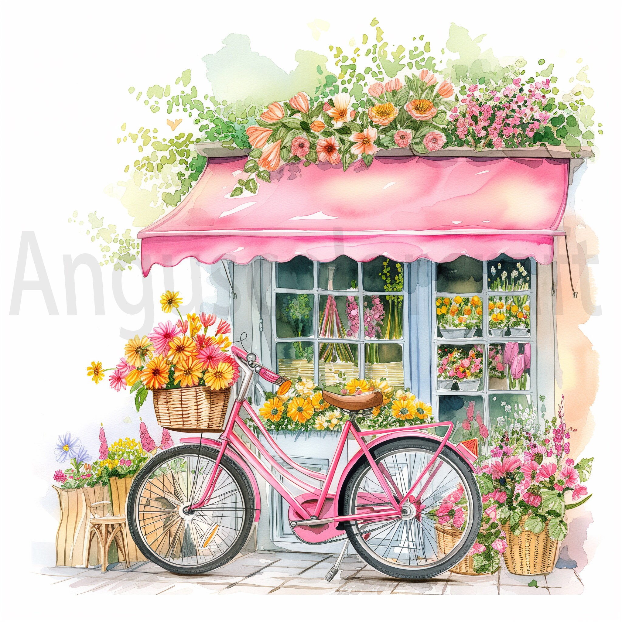 florist-bike-clipart-flower-shop-18-high-quality-jpgs-scrapbooking