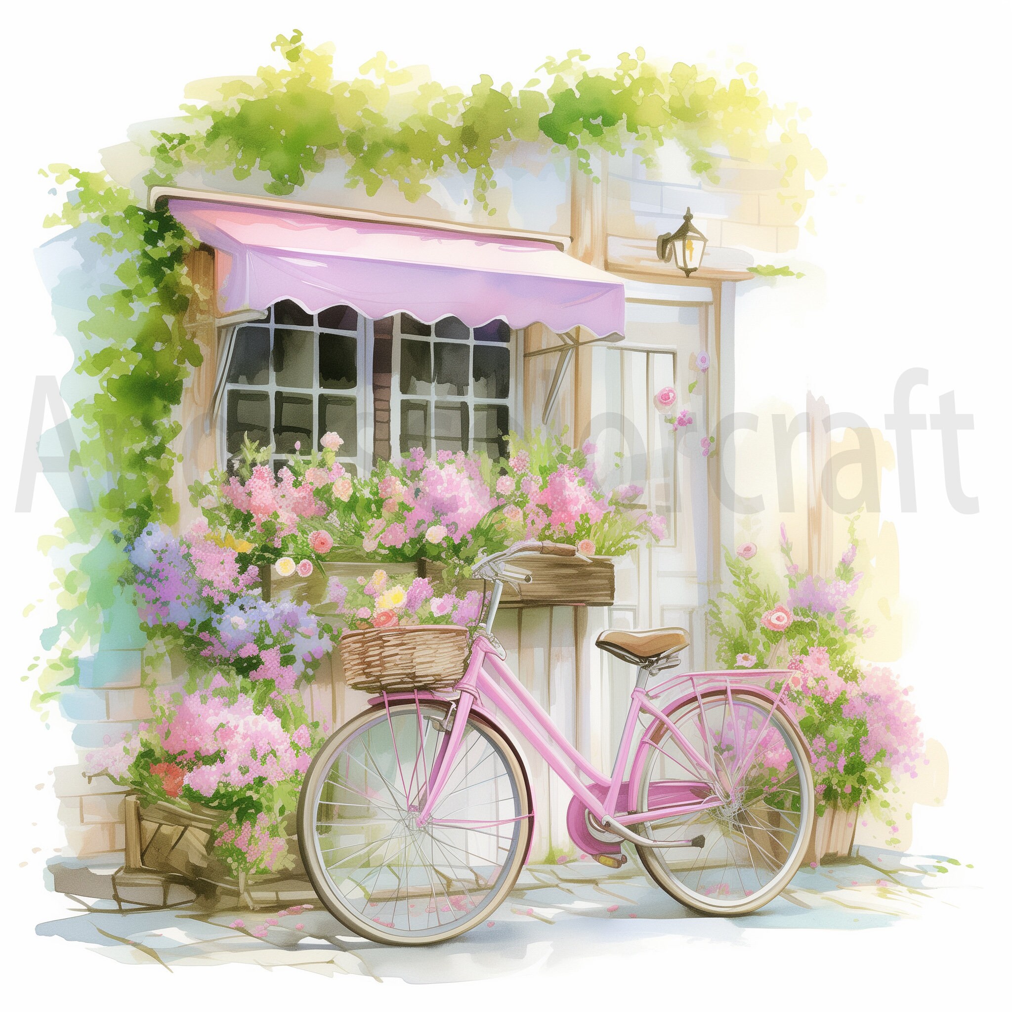florist-bike-clipart-flower-shop-18-high-quality-jpgs-scrapbooking