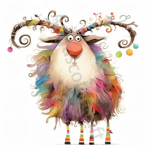 12 leuke en grappige geit clipart, eigenzinnige geit, dierlijke clipart, hoge resolutie JPG, digitale planner, ongewenste dagboek, plakboek, mok, eigenzinnige geit