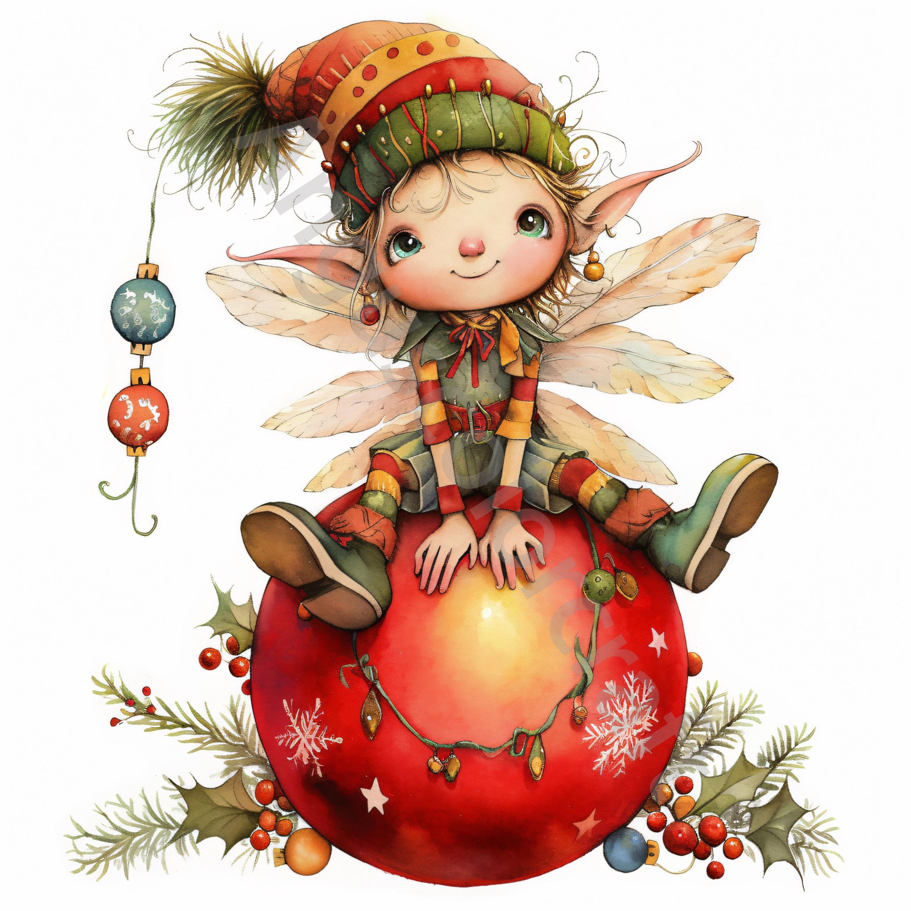 Quirky Christmas Fairy Clip Art 12 High Res Watercolor Jpgs Quirky Christmas Fairy Clip Art 12 High Res Watercolor Jpgs