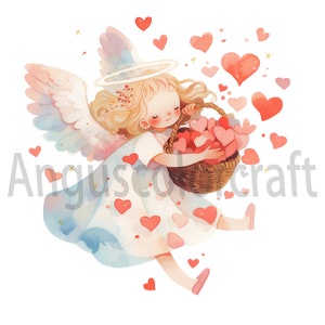 Liebe Lieferung Clipart, Engel-19 Hochwertige JPGs - Digitales Papierhandwerk, Clipart Pack, Journaling, Babyparty, Wandkunst, -Valentinstag Clipart