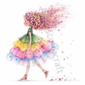 12 balades insolites avec brise Clip Art, clipart aquarelle JPG, journalisation indésirable, scrapbooking, fabrication de cartes, téléchargement numérique, fantaisie lunatique