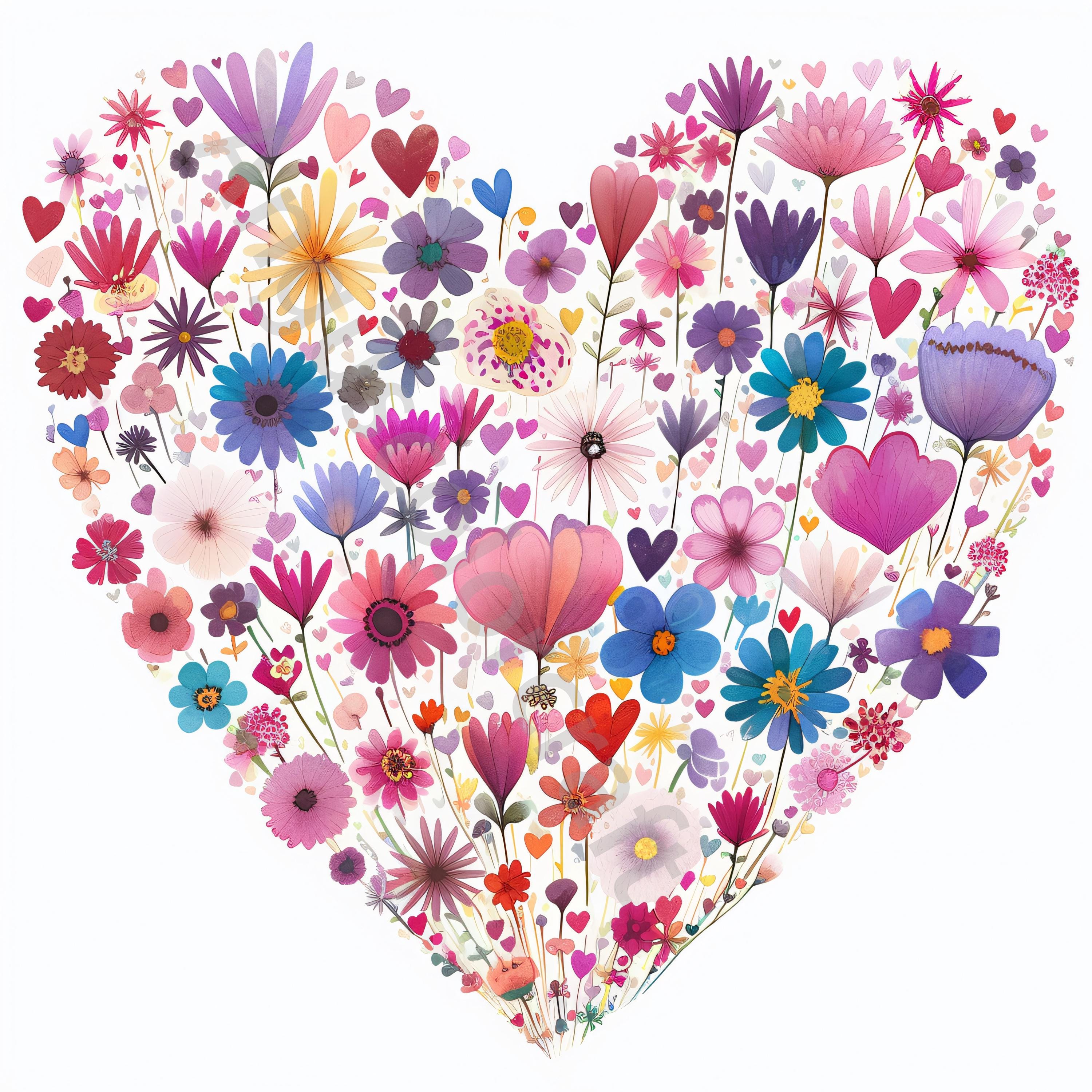 Flower heart - Etsy Österreich, image size:3000x3000