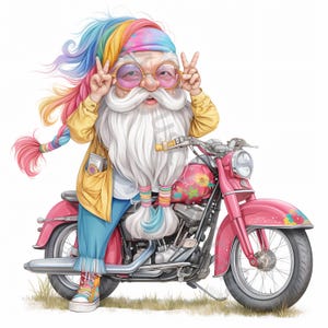 10 peculiares imágenes prediseñadas de abuelos hippies, imágenes prediseñadas de acuarela en formato JPG, diario basura, álbum de recortes, creación de tarjetas, descarga digital, fantasía, caprichoso