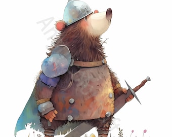 13 Woodland Fantasy Animals Watercolor Clipart, Forest Animals Clipart Cute Woodland Animals, Nursery Decor, Baby Shower Clipart, Bear Fox