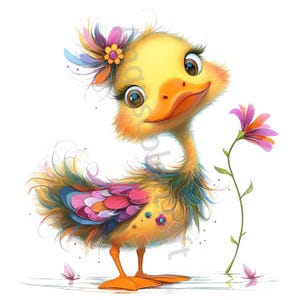 12 Quirky Duck Clip Art, Frazzled Duck, JPGs em aquarela, Junk Journaling, Scrapbooking, Criação de cartões, Download digital, Fantasia, Caprichoso