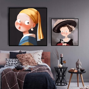Interessante en grappige wereldberoemde clipart, - 5 jpg's van hoge kwaliteit - digitale download - kaarten maken, presentaties, Mixed media, Paper Craft