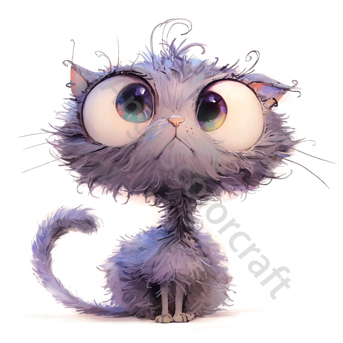 15 Cute Whimsical Cat Clip Art, Cute Kitten Clipart, High Quality Jpgs ...