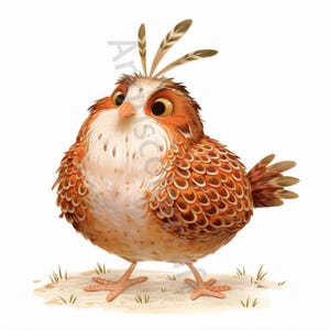 14 eigenzinnige kwartel clipart, commercieel gebruik, jpgs, grillige ephemera, aquarel eigenzinnige vogel clipart, Instant Download, Paper Craft, kunst aan de muur