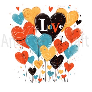 Valentijnsdag liefde clipart-20 hoge kwaliteit jpg's, scrapbooking, geheugenboeken, ongewenste tijdschriften, digitale planners, instant download, kunst aan de muur