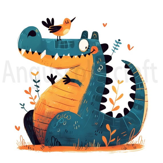 Crocodile Clipart, Clipart Bundle, 22 Cute Images, Reptile Art, Crafts, Apparel, Digital Prints, Illustration, Commercial Use, Baby Shower