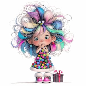 10 cliparts cadeau original, Surprise de Noël décalée, des cliparts numériques, des cliparts JPG aquarelle, des cliparts imprimables, téléchargement numérique, travaux manuels