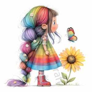 12 Maravilhas Excêntricas de Borboletas Clip Art, Clipart de Aquarela JPG, Diário de Lixo, Álbum de Recortes, Criação de Cartões, Download Digital, Garota Fantástica e Fantástica