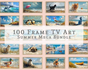 Stunning Mega Summer Frame TV Art Set - 100, Samsung Frame TV Art Bundle, Summer TV Art, Frame Tv Art Beach, Frame Tv Summer, 4K 16:9 Ratio