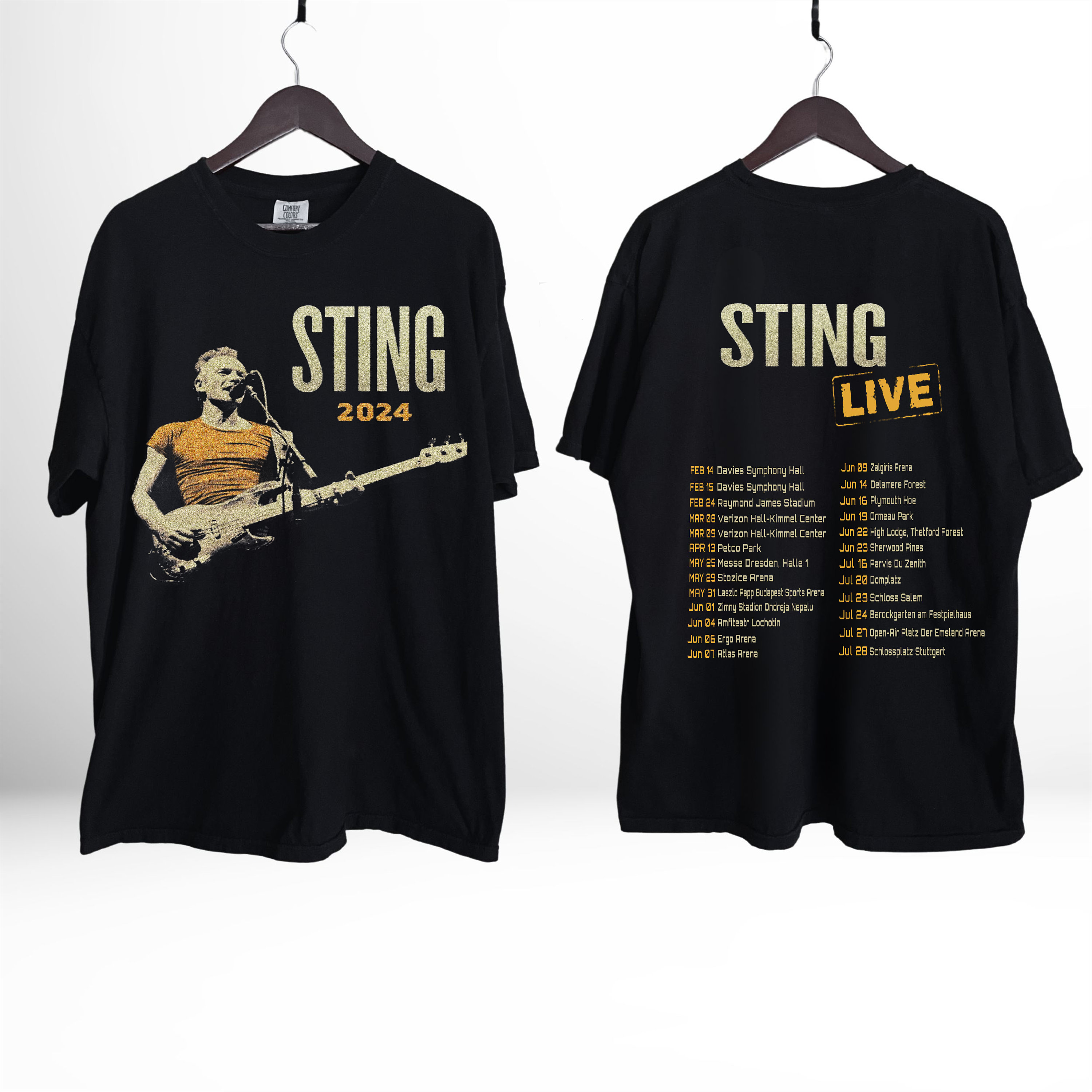Sting Tour Shirt 2024, Sting 2024 Tour Shirt, Europe Concert TShirt