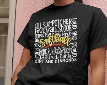 Trendy Graffiti Softball Soft style T-Shirt
