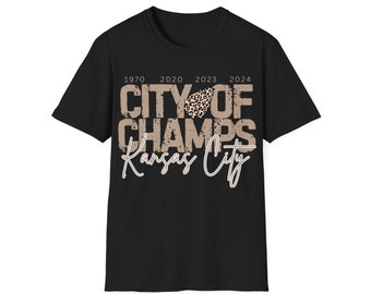 Kansas City Chiefs Unisex T-Shirt | Leopard KC, City of Champs