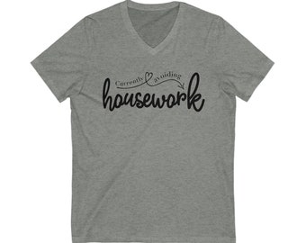Unisex Jersey Short Sleeve V-Neck Tee
