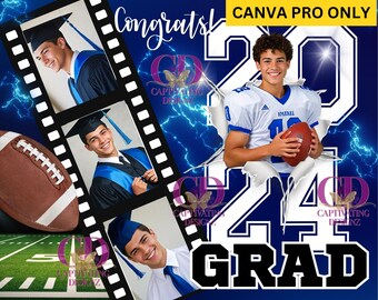 Graduation Template - Football, Photo Collage, Football