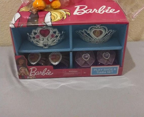 Barbie tiara and shoe set new arrivals
