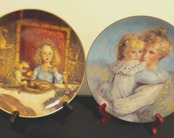 Two Collectible Plates from Scott Gustafson and Corrine Layton