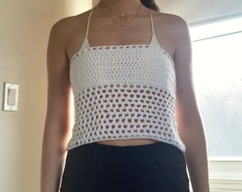 Crochet Tube Top, Crochet Top, Strapless Crochet, Size XS