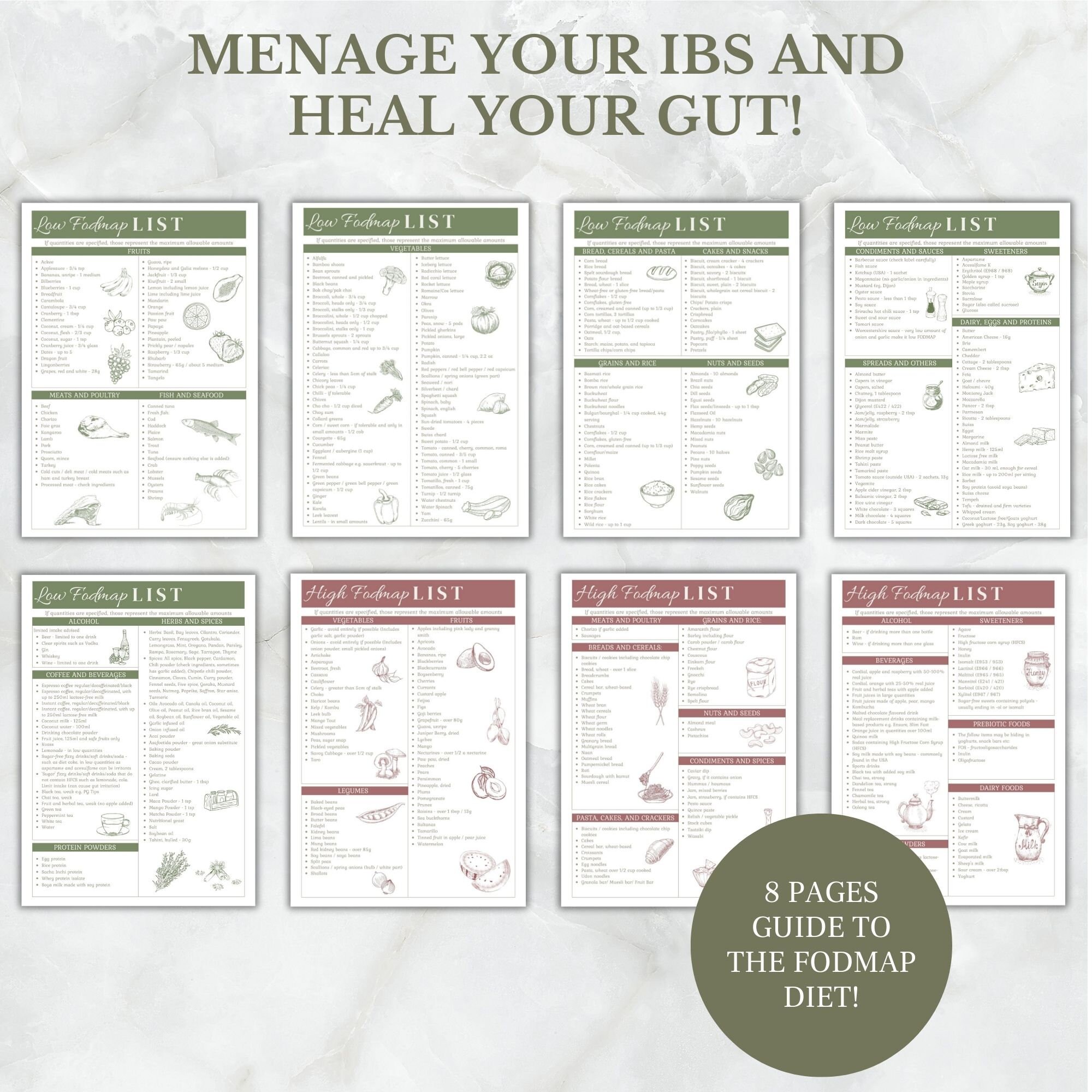 Complete Low FODMAP Food List - Eat & Avoid Guide for IBS Relief ...